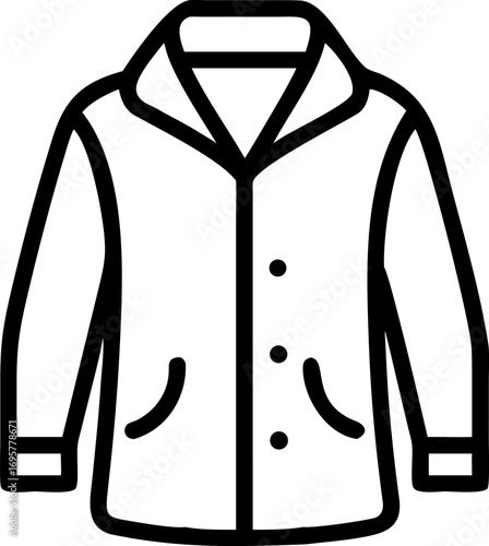 Illustration of jackets isolated vector, Cozy winter outerwear line art, Fashion jacket artwork, Decorative winter clothing vector