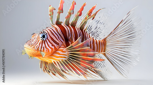Colorful Lionfish Detailed Illustration