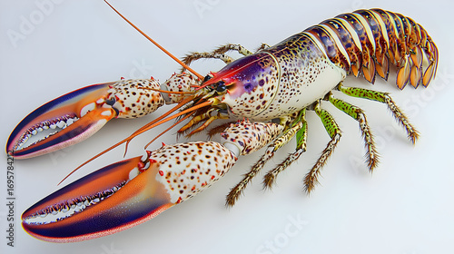 Colorful Lobster On White Background