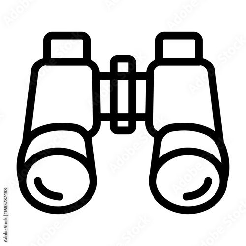 Binoculars Line Icon of National Parks Icon Set