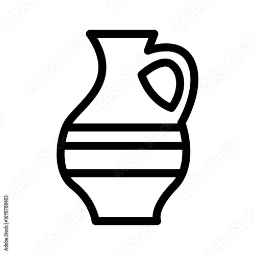 Ceramic Vase Line Icon of Souvenirs & Gifts Icon Set