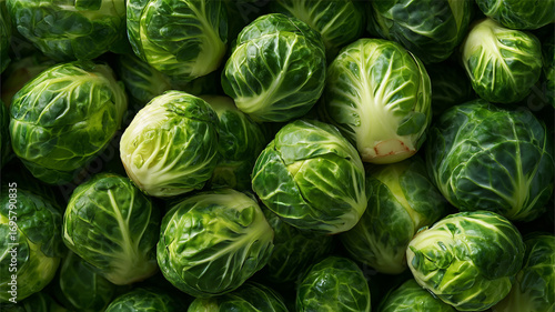 Fresh brussels sprouts background