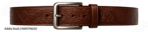 Obraz na płótnie Leather belt with embossed pattern