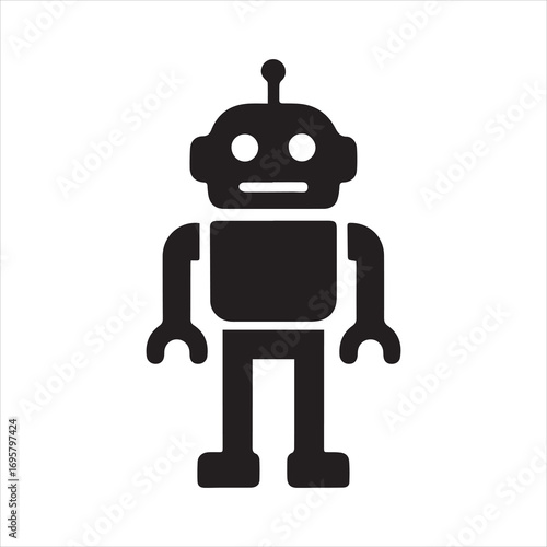 toy robot vector icon