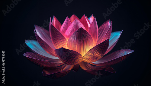 Luminous Floral Bloom on Dark Canvas