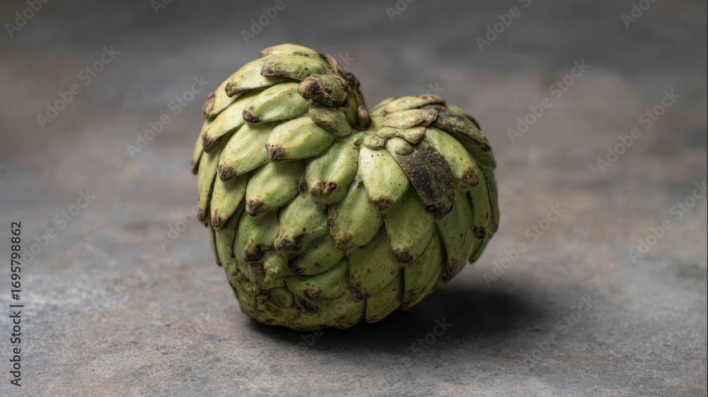 Fototapeta premium Heart-shaped fruit on a surface