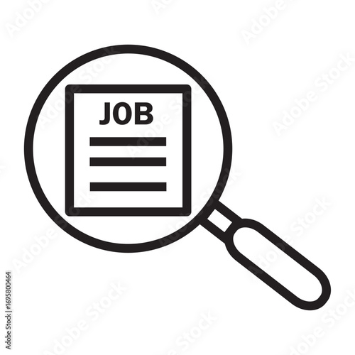 Job Text in Magnifying Glass