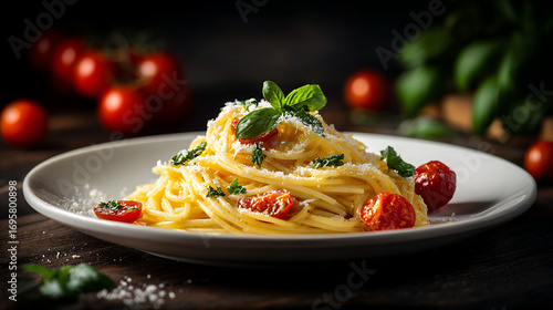 Delicious Spaghetti with Cherry Tomatoes and Basil