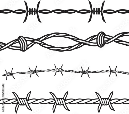set of barbed wire