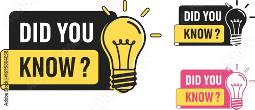 Bright idea lightbulb with "Did You Know?" question for curious minds