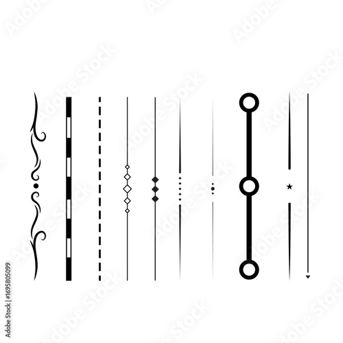Set of decorative divider lines and borders. 

