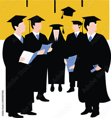 Graduation Ceremony Group Achievement Academic Success Education Future Aspirations Knowledge
