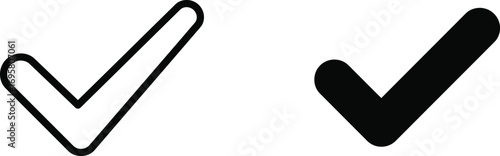 two checkmarks side by side one outlined another filled