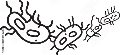 Bacteria vector illustration: germs, microbes, and infection graphic eps silhouette