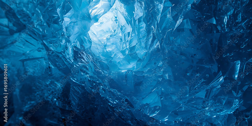 Obraz premium Crystalline Ice Cave Interior