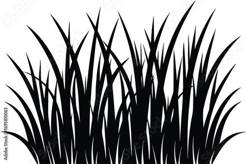 grass line art clean silhouette vector