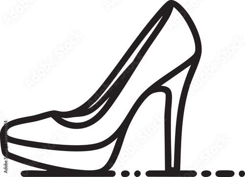 High heel shoe vector illustration - fashion footwear graphic eps silhouette