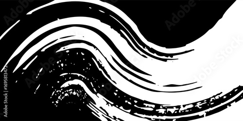 white black brush wrap car sticker pattern abstract banner sporty lines black white color combination grunge brush pattern design.