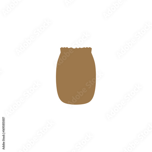 Simple brown burlap sack icon representing storage, agriculture, or goods delivery