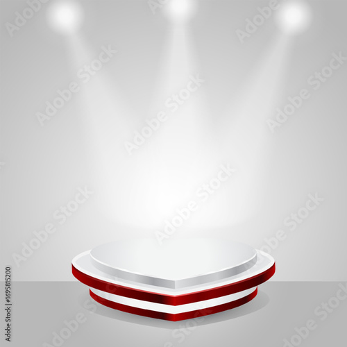 modern heart shape product display design