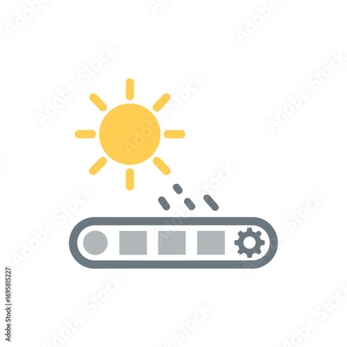Solar powered production line with sun and conveyor belt technology