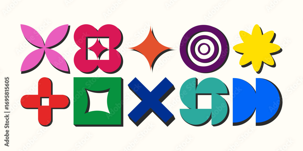 Obraz premium Neubrutalism Abstract Shape