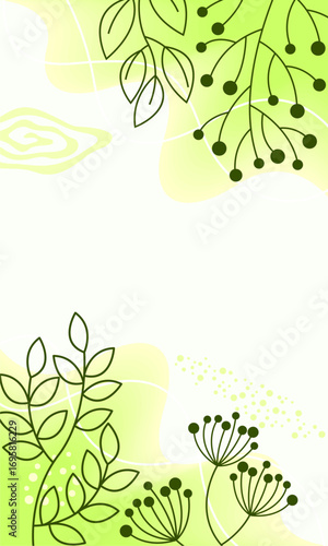 elegant floral hand draw in soft background