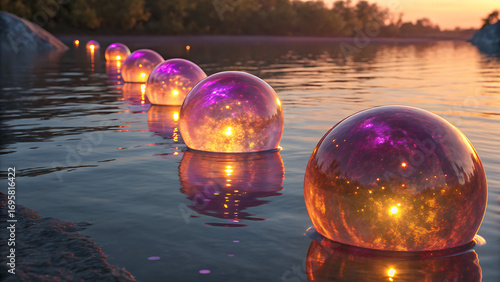 crystal ball on the water