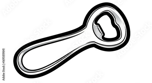 Metallic bottle opener design