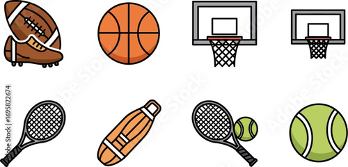 Collection of popular sports equipment and gear for active lifestyles