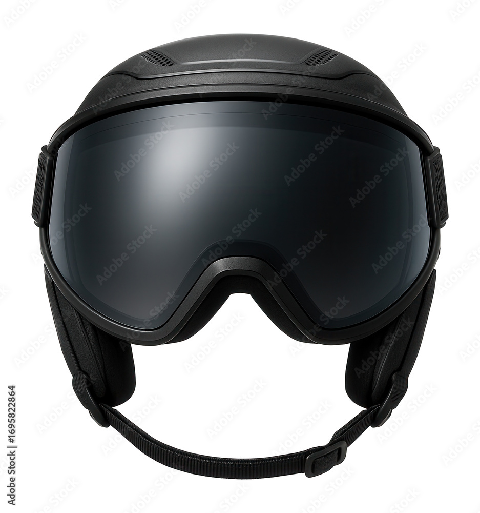 Fototapeta premium Ski helmet visor with tinted lens for sun protection