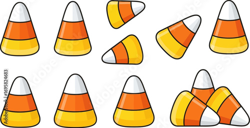 Delicious and colorful candy corn treats, perfect for Halloween celebrations