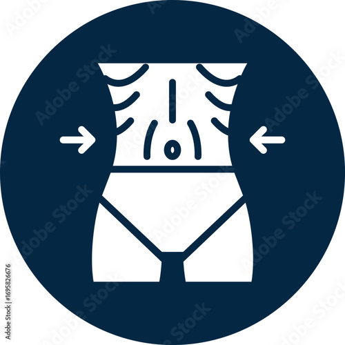 Skinny icon for cancer diagnosis, website, application, printing, document, poster design, etc