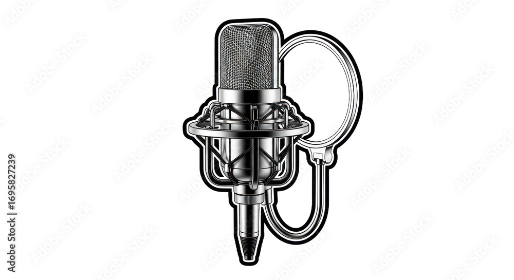 Naklejka premium Studio microphone image