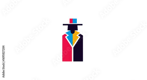 Wallpaper Mural Stylish figure with hat and coat Torontodigital.ca