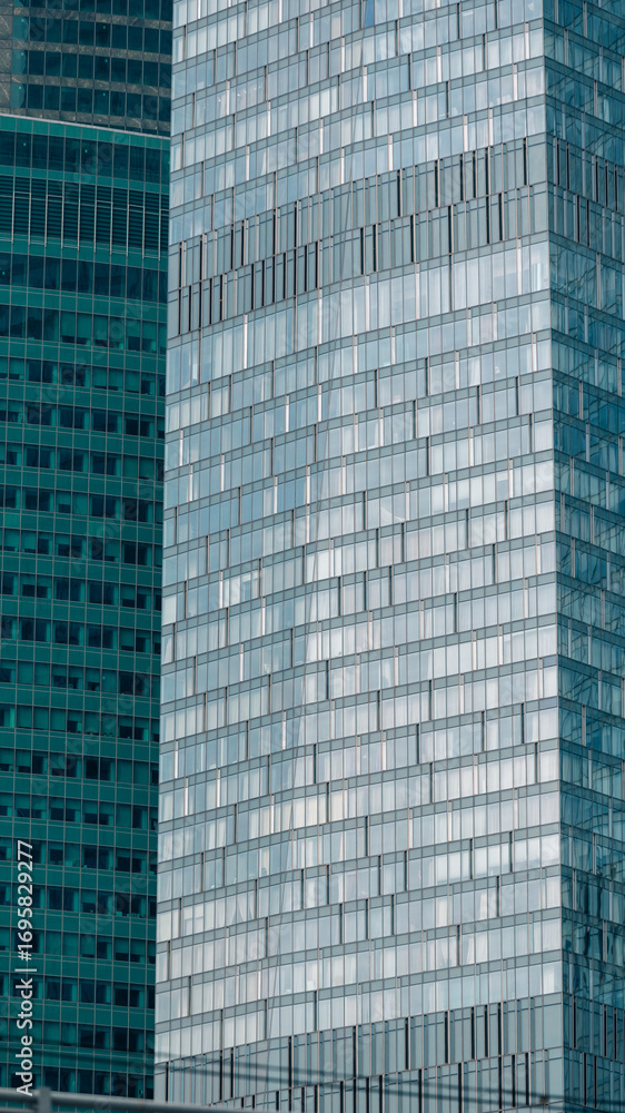 Fototapeta premium blue wall business buildings architectural background