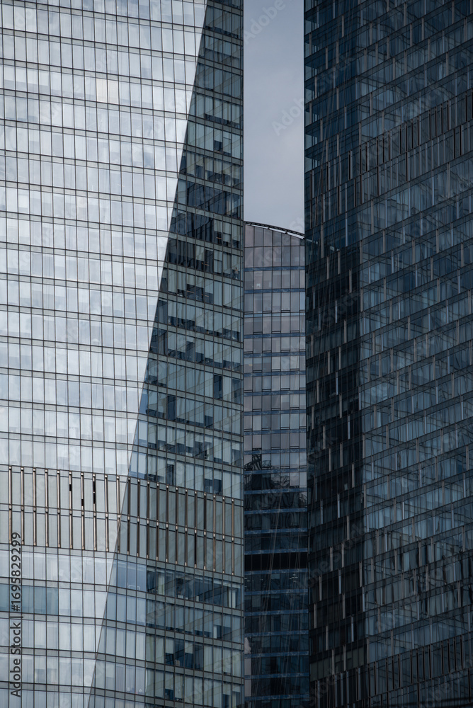 Obraz premium blue wall business buildings architectural background