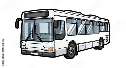 White bus illustration