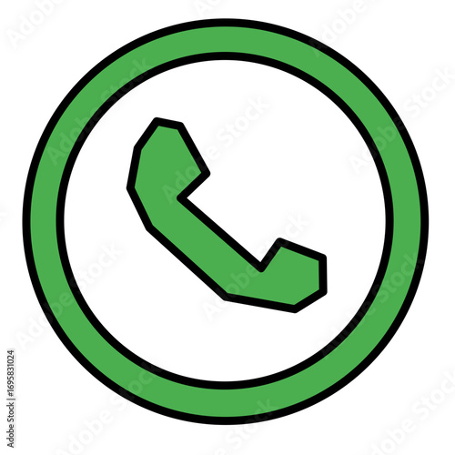 Chat Bubble green with Typing Dots Icon Vector Isolated