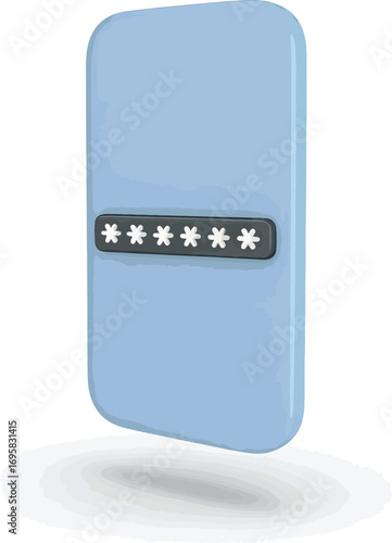 Abstract illustration of a secure login screen with a password entry field, depicting digital security and confidential information access