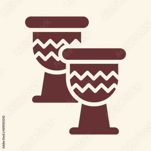 Vibrant African drums create rhythmic energy, perfect for cultural events and musical inspiration