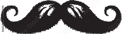 Black mustache vector graphic: curly moustache clip art, svg, png eps silhouette