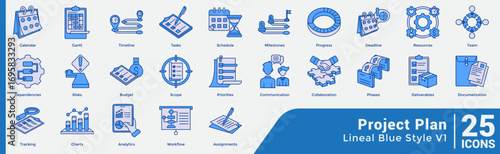 Project Plan Bundle H25 V01 Lineal Blue