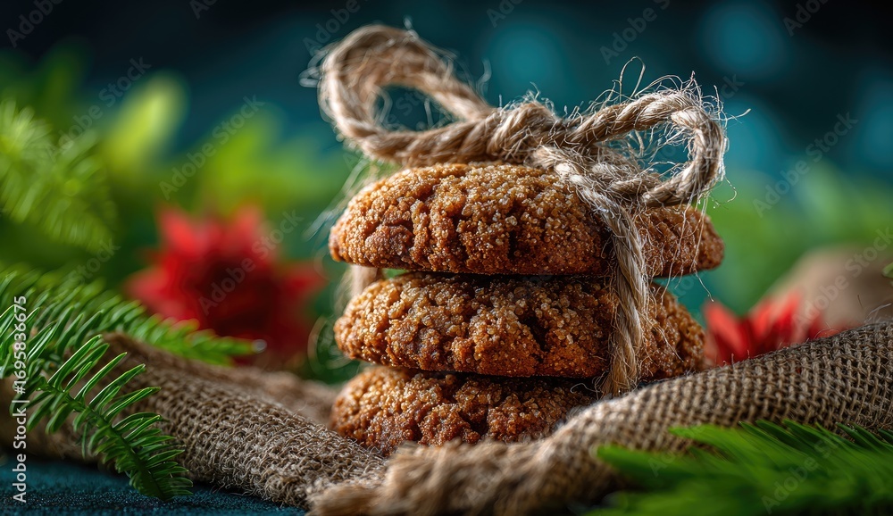 Fototapeta premium Stack of Festive Cookies