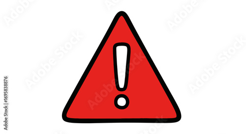 Urgent warning sign alerts to potential danger or important information needing immediate attention