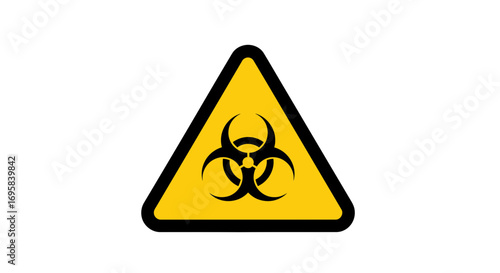 Universal biohazard warning symbol alert sign for danger and caution