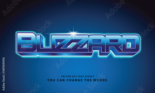 blizzard  design text effect illustration