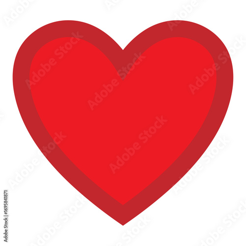 Red outline heart