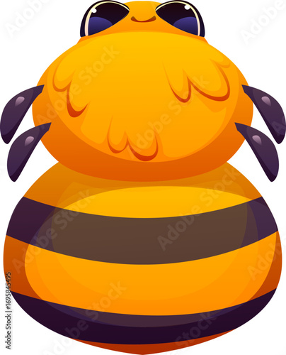 Honey font, bee insect digit 8 eight. Beekeeping farming kids ABC typeface digit, sweet honey agriculture cartoon vector alphabet font numeral symbol. Honey bee harvest math typeface figure