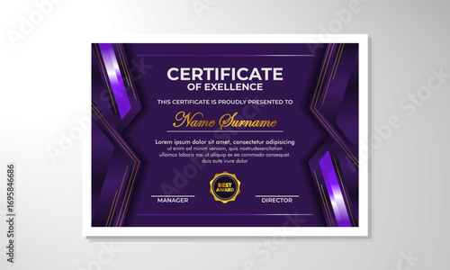 elegant gradient certificate design template